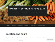Tablet Screenshot of narberthcommunityfoodbank.org